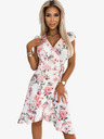 numoco Wickelkleid mit Rüschen - Pfirsich Blumen Numoco