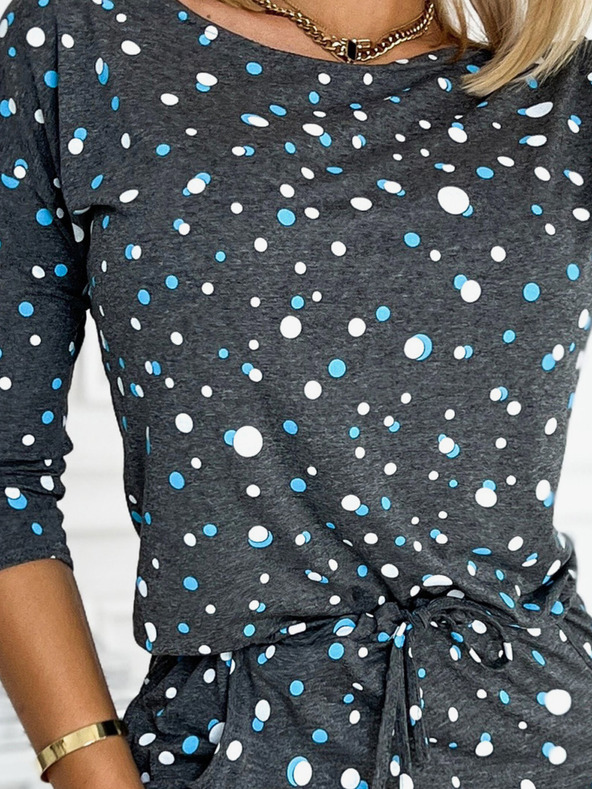 numoco Sportkleid mit Taschen - dunkelgrau + Ringe Numoco