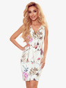 numoco Kleid mit goldenem Reißverschluss und Bindeband - pastellfarbene Blumen Numoco