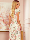 numoco Wickelkleid mit Rüschen - Pfirsich Blumen Numoco