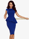 numoco Elegantes Midikleid mit Rüschen - blau Numoco