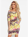 numoco Sportliches Kleid mit Taschen - buntes Leopardenmuster Numoco