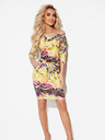 numoco Sportliches Kleid mit Taschen - buntes Leopardenmuster Numoco