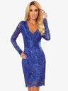 numoco Spitzenkleid mit Ausschnitt - blau Numoco