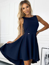 numoco Elegantes Kleid mit längerem Rückenausschnitt - dunkelblau Numoco