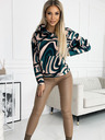 numoco Känguru-Sweatshirt - grüne und beige Wolle Numoco