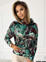 numoco Känguru-Kapuzenpullover - türkisbrauner Marmor Numoco