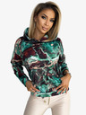numoco Känguru-Kapuzenpullover - türkisbrauner Marmor Numoco