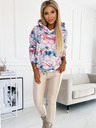 numoco Känguru-Kapuzenpullover - goldene Sechsecke und rosa und blauer Numoco-Marmor