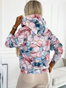 numoco Känguru-Kapuzenpullover - goldene Sechsecke und rosa und blauer Numoco-Marmor