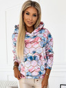 numoco Känguru-Kapuzenpullover - goldene Sechsecke und rosa und blauer Numoco-Marmor
