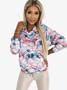 numoco Känguru-Kapuzenpullover - goldene Sechsecke und rosa und blauer Numoco-Marmor