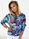 numoco Känguru-Kapuzenpullover - blau marmoriert Numoco