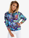 numoco Känguru-Kapuzenpullover - blau marmoriert Numoco