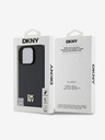 DKNY DKNY PU Leder Repeat Pattern Stack Logo MagSafe Back Cover für iPhone 16 Pro Schwarz