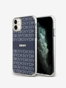 DKNY PC/TPU Repeat Pattern Tonal Stripe Magsafe Back Cover für iPhone 11 Blau DKNY