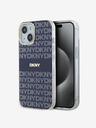 DKNY PC/TPU Repeat Pattern Tonal Stripe Magsafe Back Cover für iPhone 15 Blau DKNY