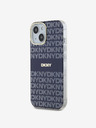 DKNY PC/TPU Repeat Pattern Tonal Stripe Magsafe Back Cover für iPhone 15 Blau DKNY