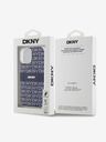 DKNY PC/TPU Repeat Pattern Tonal Stripe Magsafe Back Cover für iPhone 15 Blau DKNY