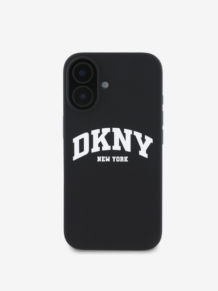 DKNY DKNY Liquid Silicone Arch Logo MagSafe Back Cover für iPhone 16 Schwarz