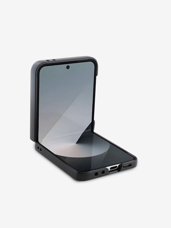 DKNY DKNY PU-Leder mit Streifenmuster auf der Rückseite für Samsung Galaxy Z Flip 6 Braun