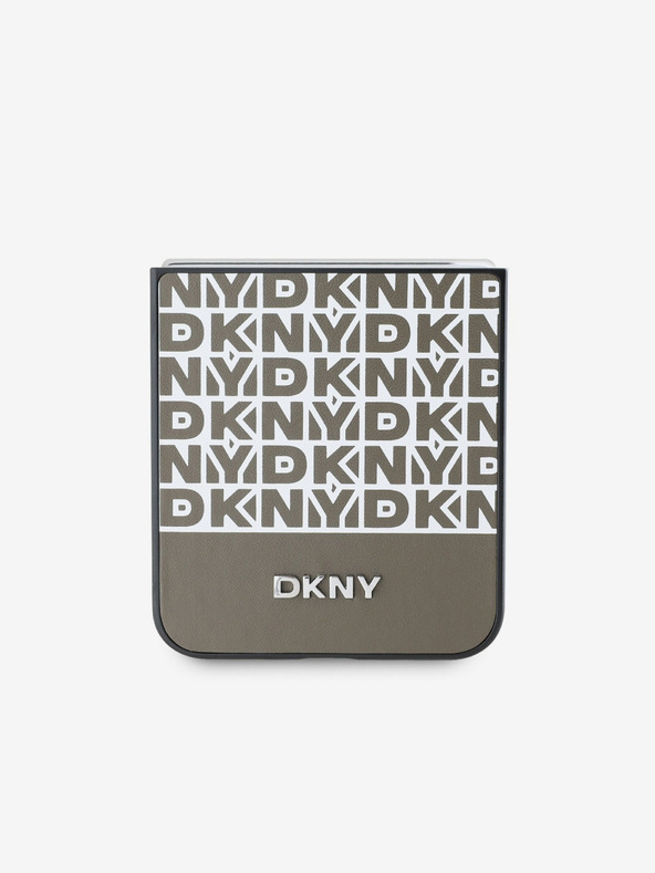 DKNY DKNY PU-Leder mit Streifenmuster auf der Rückseite für Samsung Galaxy Z Flip 6 Braun