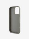 DKNY DKNY PU Leder Gestepptes Stack Logo Back Cover für iPhone 16 Pro Grau