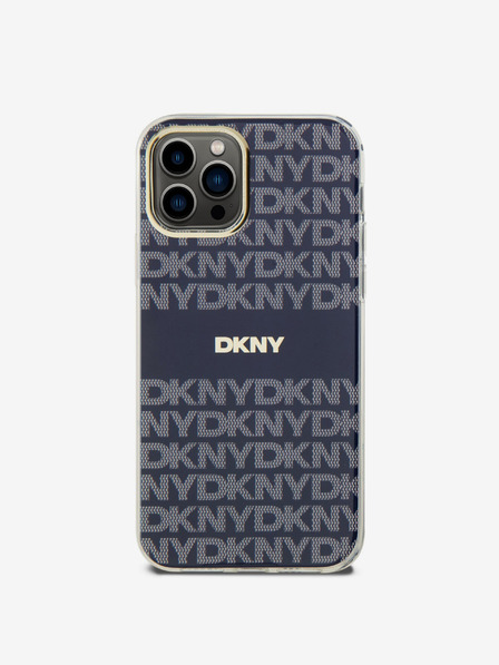 DKNY PC/TPU Wiederholungsmuster Tonal Stripe Magsafe Back Cover für iPhone 12/12 Pro Blau DKNY