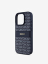 DKNY DKNY PU-Leder mit Streifenmuster und Karomuster für iPhone 16 Pro Blau