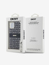 DKNY PC/TPU Repeat Pattern Tonal Stripe Magsafe Back Cover für iPhone 14 Schwarz DKNY