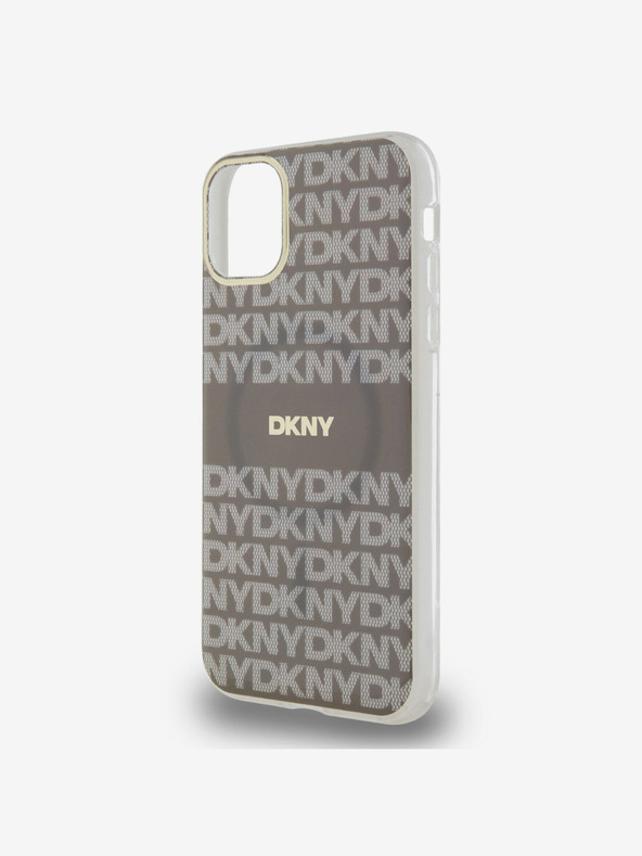 DKNY PC/TPU Repeat Pattern Tonal Stripe Magsafe Back Cover für iPhone 11 Beige DKNY