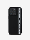 DKNY DKNY 3D Rubber Repeat Logo Line Back Cover für iPhone 16 Pro Max Schwarz