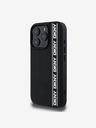 DKNY DKNY 3D Rubber Repeat Logo Line Back Cover für iPhone 16 Pro Max Schwarz