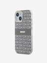 DKNY PC/TPU Repeat Pattern Tonal Stripe Magsafe Back Cover für iPhone 15 Beige DKNY