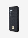 DKNY DKNY PU Leder Wiederholungsmuster Stack Logo Magsafe Rückseite für Samsung Galaxy S24+ Schwarz