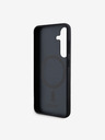 DKNY DKNY PU Leder Wiederholungsmuster Stack Logo Magsafe Rückseite für Samsung Galaxy S24+ Schwarz
