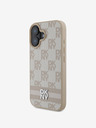 DKNY DKNY PU Leder Karomuster und Streifen Back Cover für iPhone 16 Pink