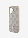 DKNY DKNY PU Leder Karomuster und Streifen Back Cover für iPhone 16 Pink