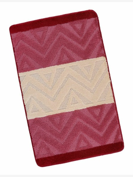 Bellatex Badezimmerteppich 60x100cm Chevron bordeaux Bellatex