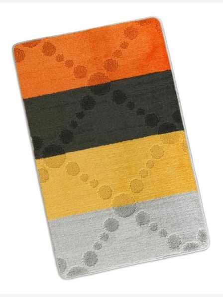 Bellatex Badezimmerteppich 60x100cm grau und gelb Bellatex