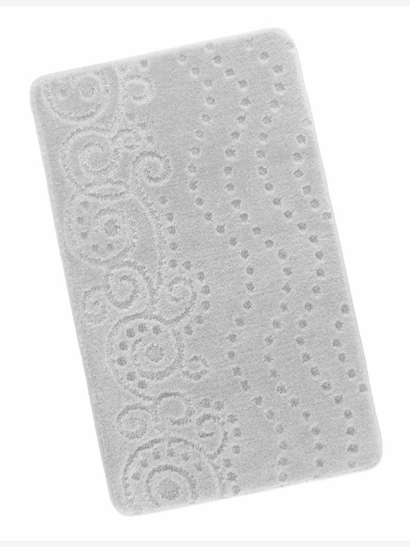 Bellatex Badezimmerteppich 60x100cm Ornament hellgrau Bellatex