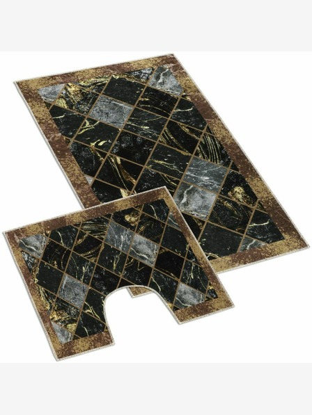 Bellatex Badezimmer- und Toilettenvorleger Brauner Marmor 3D Bellatex