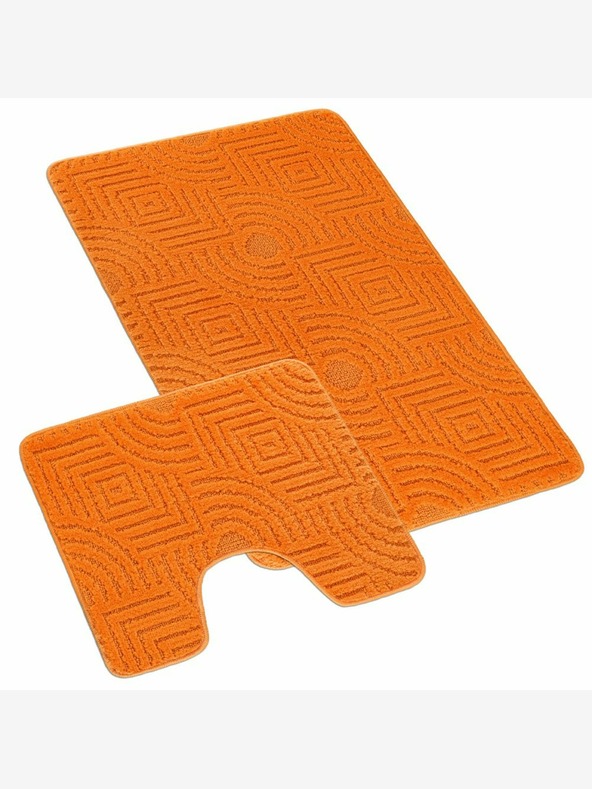 Bellatex Bad- und Toilettenvorleger Labyrinth orange Bellatex