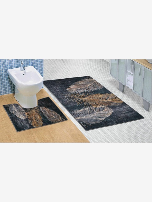 Bellatex Badezimmer- und Toilettenvorleger Feather 3D Bellatex