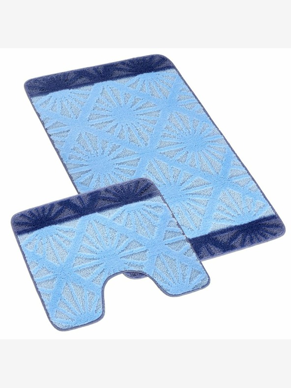 Bellatex Badezimmerteppich und Toilettenvorleger rays blau Bellatex
