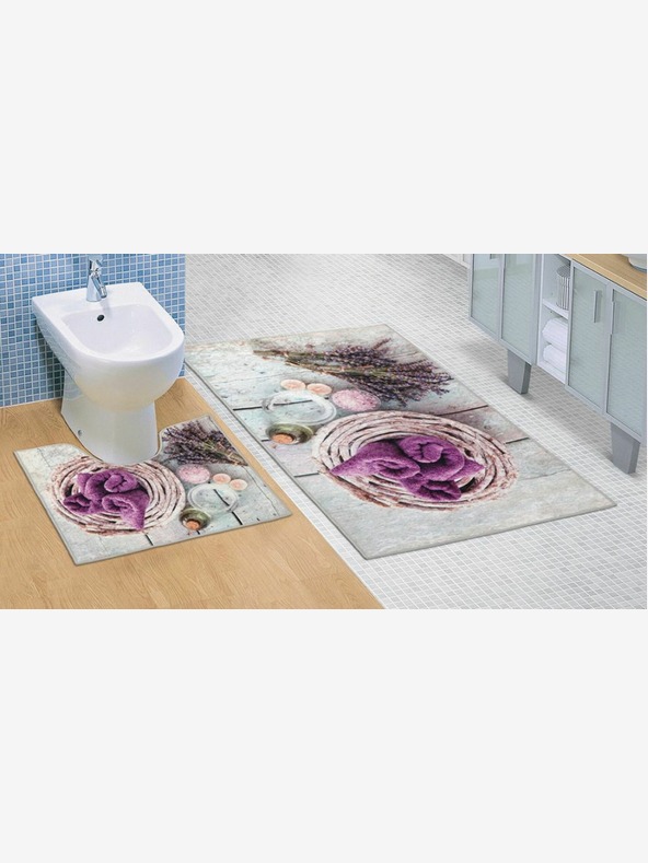 Bellatex Lavendel 3D Bad- und Toilettenvorleger Bellatex