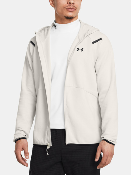 Under Armour Herren Sweatshirt Under Armour UA Unstoppable Flc FZ HD EU-WHT