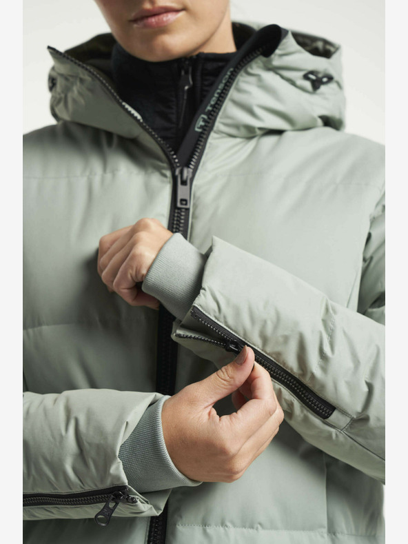 Tenson Damen Winter Lifestyle Mantel Tenson Shanna 2.0 Daunenmantel W Hellgrün