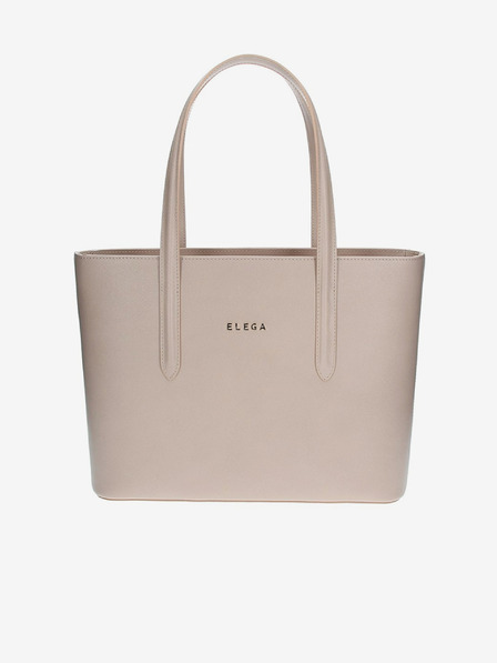 Elega Beige Damen Lederhandtasche ELEGA Simone
