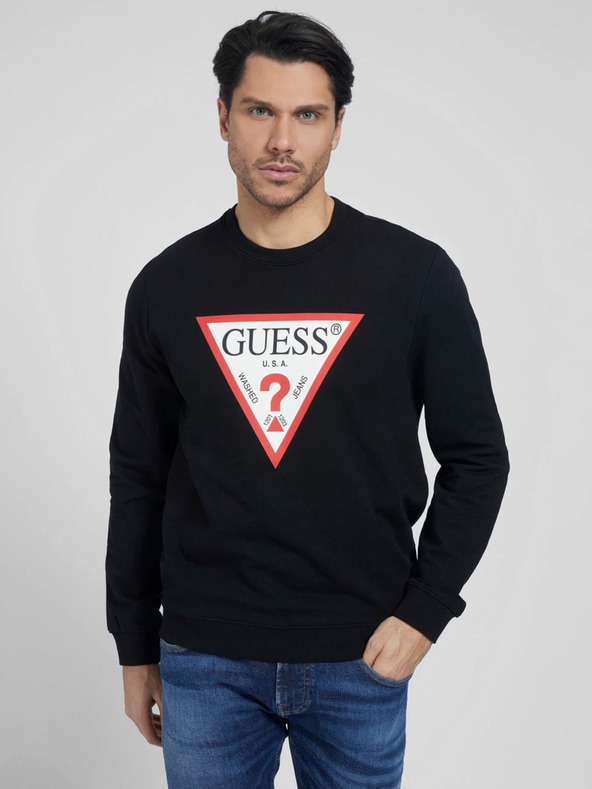 Guess Schwarzes Herren Guess Audley Sweatshirt